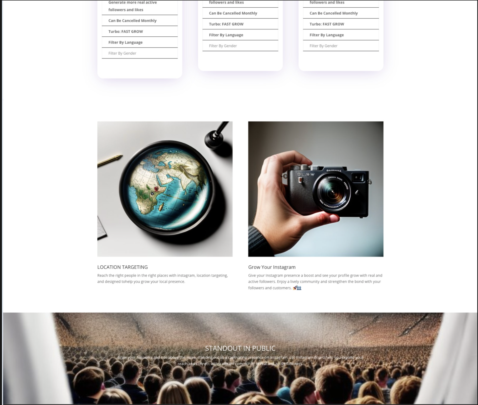 Instagram Growth UI