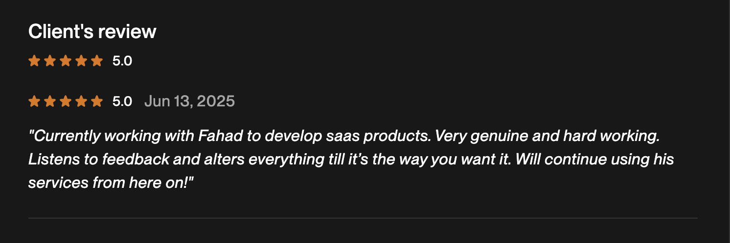 Client review 1