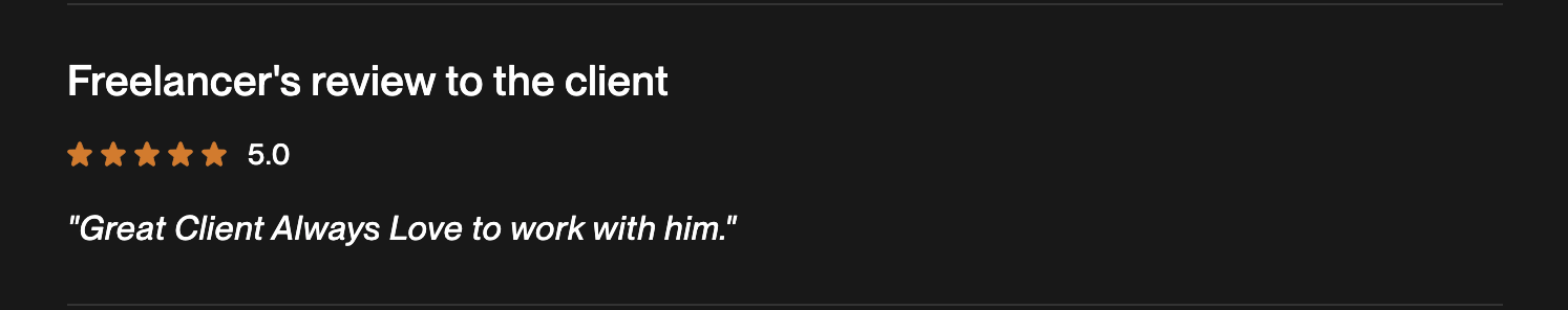 Client review 2